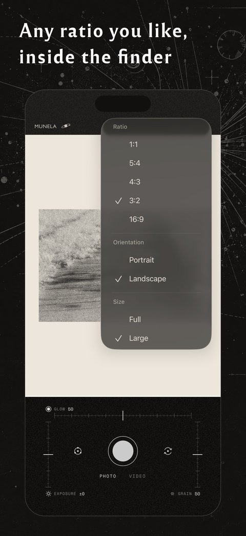 Choosing the frame ratio and size